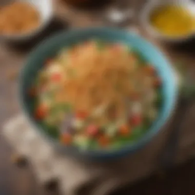 Chickpea salad displayed in a stylish bowl