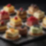 Assortment of low-fat dessert options displayed elegantly