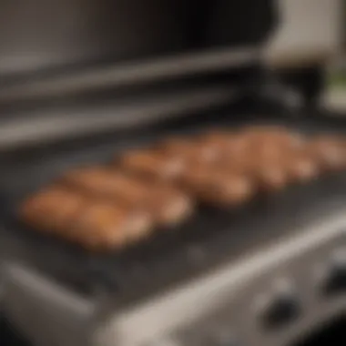 Close-up of premium gas grill components highlighting quality