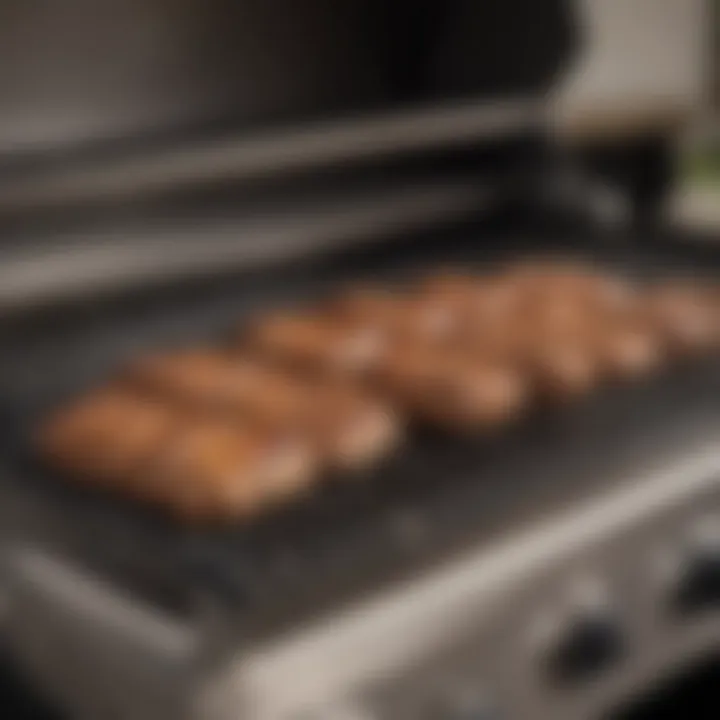 Close-up of premium gas grill components highlighting quality