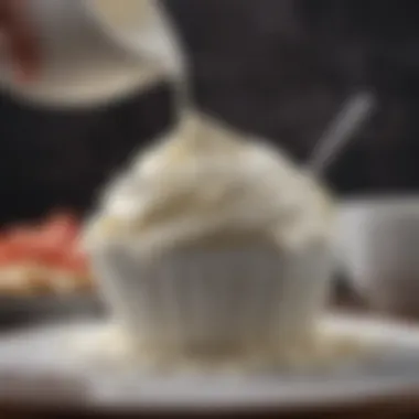 A bowl with smooth, whipped cream cheese icing