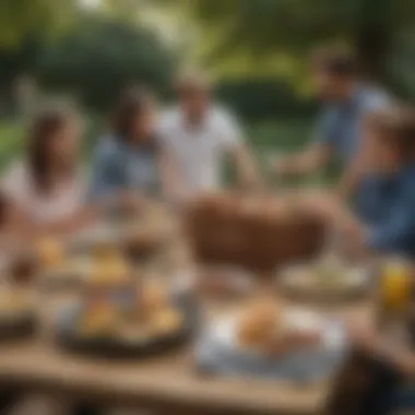 Creating Memorable Outdoor Moments Group enjoying a delightful outdoor dining experience