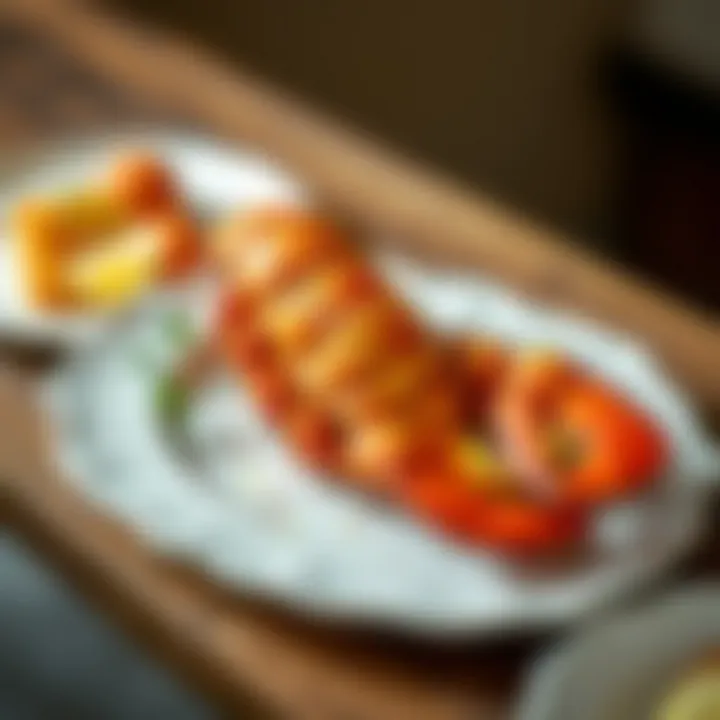 Plated lobster dish for serving