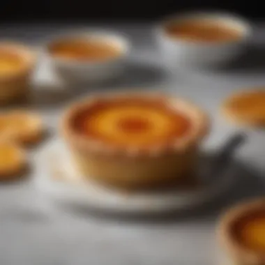 A beautifully caramelized crème brûlée topped with a golden crust
