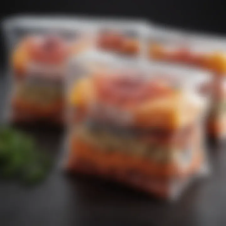 Close-up of Ninja Food Saver with sealed bags