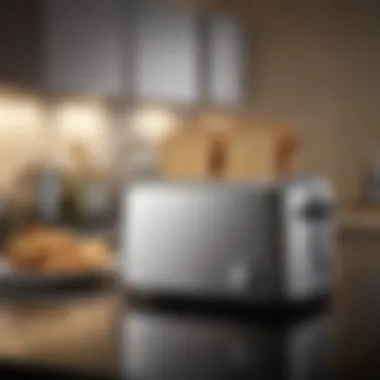 Modern kitchen featuring luxury toaster as a centerpiece