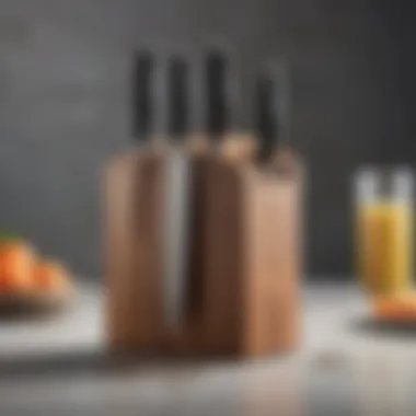 Stylish Design of a Modern Knife Block Stylish knife block design for modern kitchens