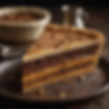 The Rich Layers of Mudd Pie A beautifully layered mudd pie showcasing its rich texture and flavors