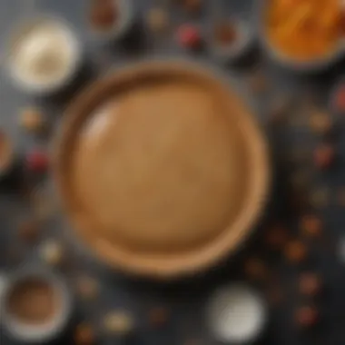 Artful display of mudd pie ingredients arranged elegantly on a countertop