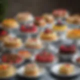 A colorful assortment of diabetic-friendly desserts displayed elegantly on a table