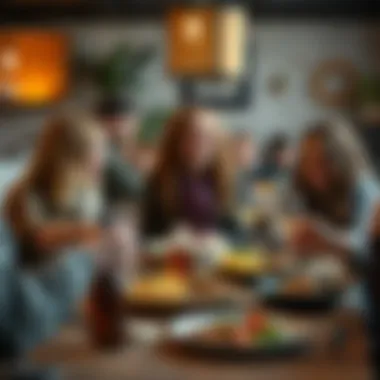 A cozy gathering where friends enjoy gluten-free snacks and dishes together.