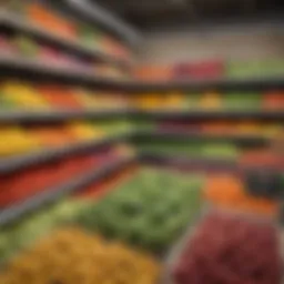 Vibrant fresh produce selection at a discount store