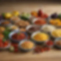 A vibrant selection of fresh ingredients ready for meal delivery.