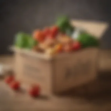 Sustainability in Home Meal Delivery An eco-friendly delivery box highlighting sustainability.