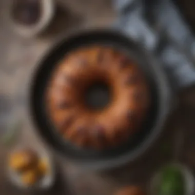 Bundt pan surrounded by baking ingredients