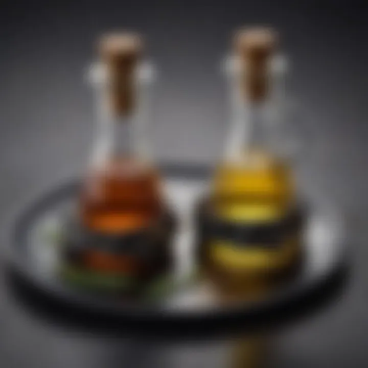 An array of different oils, highlighting their contrasts with olive oil