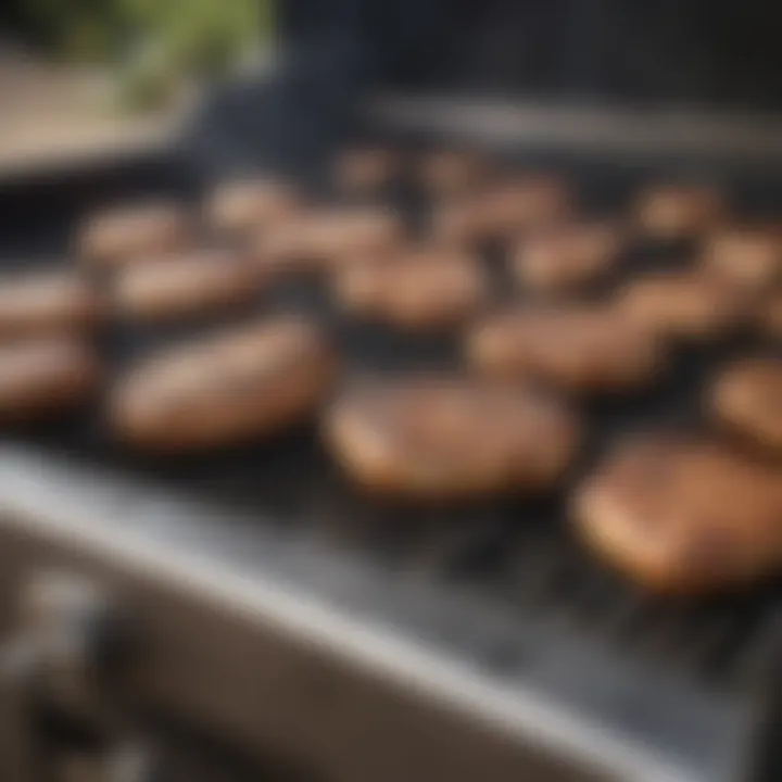 A serene outdoor setting highlighting a freshly cleaned grill ready for use.