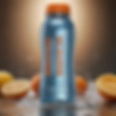 Electrolyte drink in a vibrant sports bottle