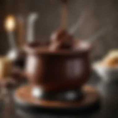 Smooth Melting Chocolate in a Fondue Pot Smooth melting chocolate in a fondue pot