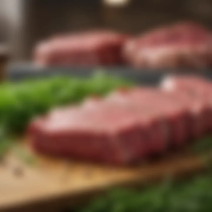 A close-up of a reputable online storefront featuring organic grass-fed beef products.