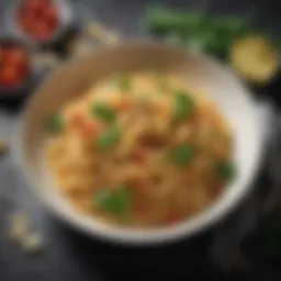 A vibrant bowl of spaghetti aglio e olio with fresh herbs