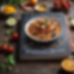 Elegant and colorful cookbook cover design with artistic motifs