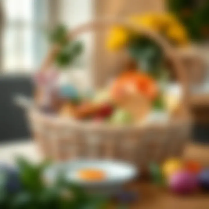 A personalized Easter basket showcasing unique culinary options