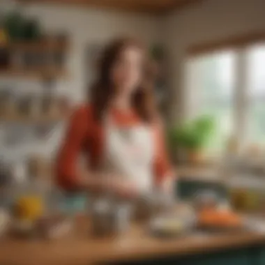 Stylish kitchen setup featuring Pioneer Woman containers in use