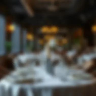 An elegant fine dining restaurant with beautifully set tables and sophisticated decor, offering a unique culinary experience.