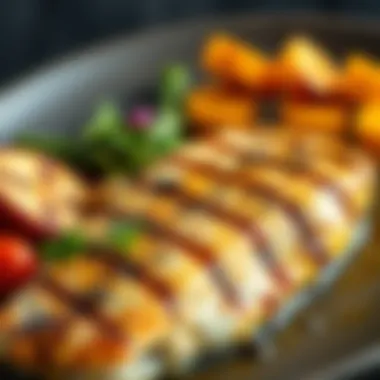 Grilled Pollock with Seasonal Vegetables Grilled pollock fillets with a side of vegetables