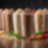 An array of protein shake flavors showcasing variety