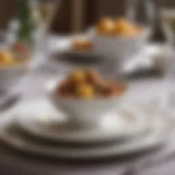 Elegant table setting with fine china