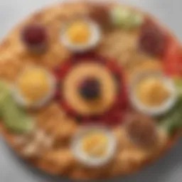Delightful assortment of quick snacks on a vibrant platter