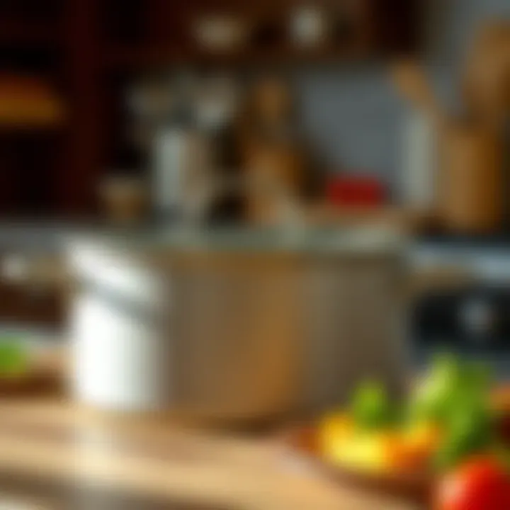 Material Quality of the Rachael Ray Pasta Pot Durable material showcasing heat resistance