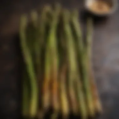 Perfectly roasted asparagus showcasing vibrant color