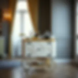 Elegant bar cart showcasing a classic design with doors