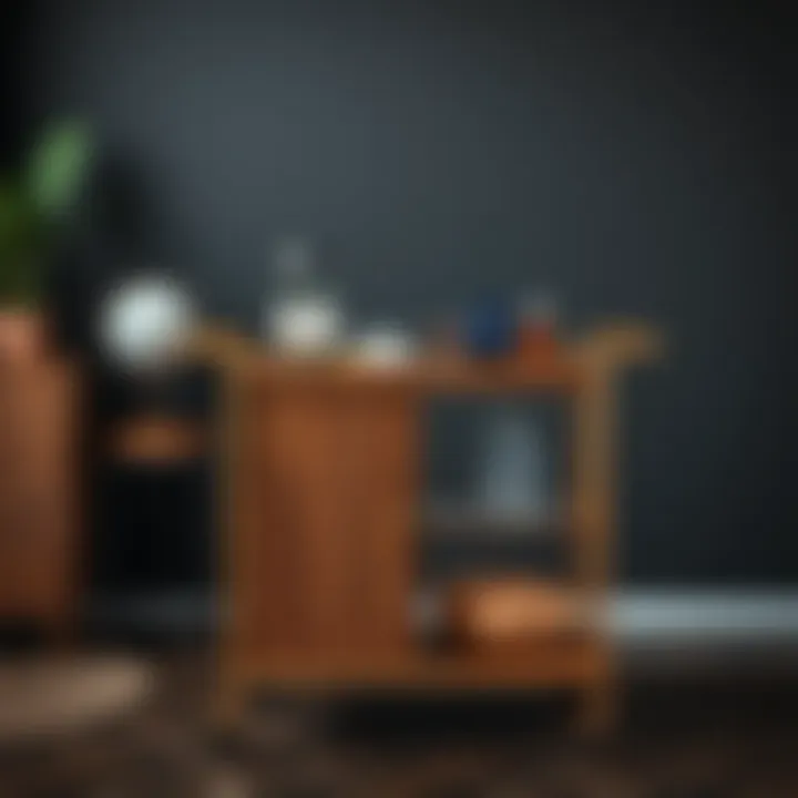 Modern Materials and Finishes in Bar Carts Stylish modern bar cart featuring unique materials and finishes