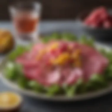 Salad with Cactus Pear Syrup Ingredients for a salad featuring cactus pear syrup