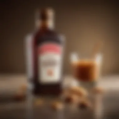 Ingredients for creating a salted caramel Kahlua recipe, including Kahlua and caramel