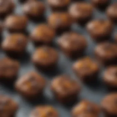 Close-up of brownie bites showcasing their rich texture and chocolate flavor