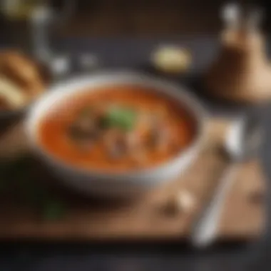 Hearty soup brimming with wholesome ingredients