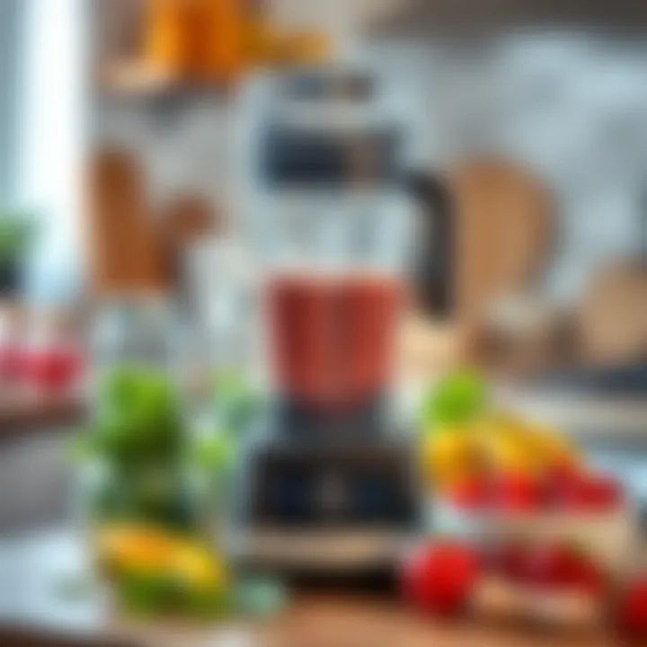 Ninja Blender showcasing its blending power with a smoothie in progress