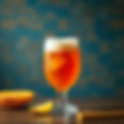 A glass of sour beer showcasing its cloudy texture and vibrant color.