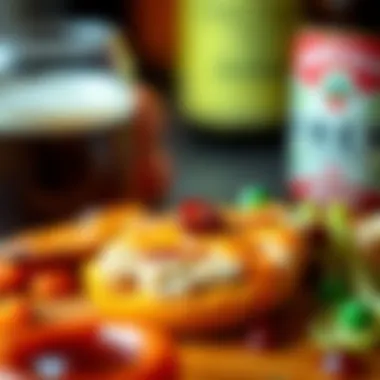 A close-up of food that pairs beautifully with sour beer, highlighting intricate details.