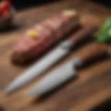 Elegant Spartan steak knife set displayed on a wooden table