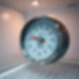 Freezer temperature gauge showing ideal settings