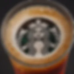 Close-up of a refreshing caffeine-infused beverage with vibrant colors