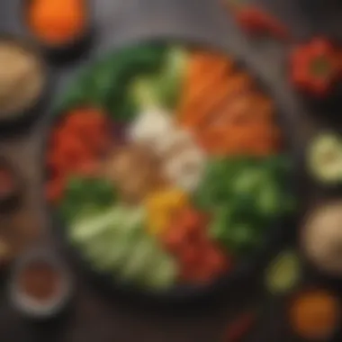 Nourishing Your Body for Abdominal Fitness Balanced meal consisting of fresh vegetables and lean protein