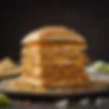 Close-up view of the Cheesy Gordita Crunch showing its layered structure