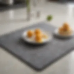 Elegant design of the Target dish drying mat showcasing its absorbent surface.